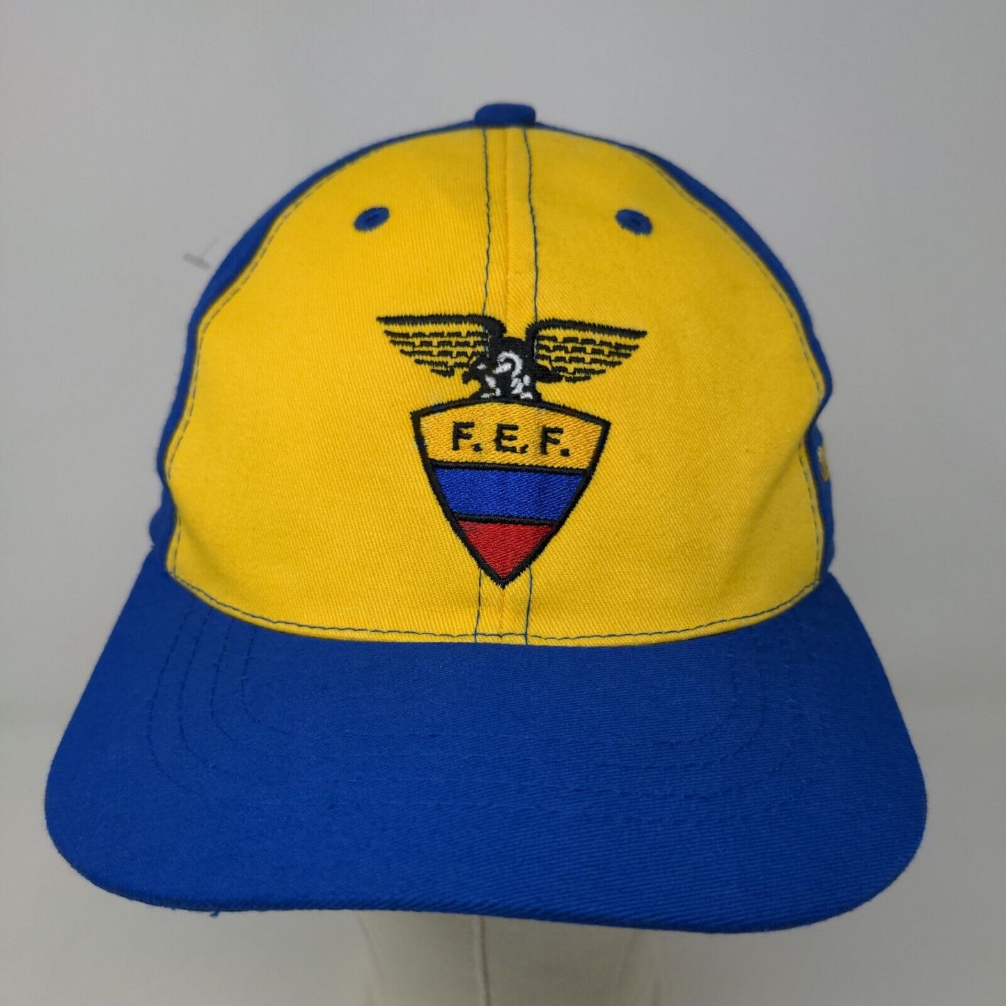 Unbranded Men's Slideback Hat Blue Yellow F.E.F. Ecudaor Futbol Rumbo Al Mundial