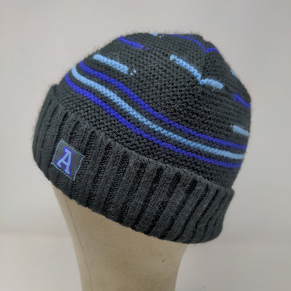 Adidas Men's Knit Beanie Hat Cap Black OSFA Striped Patch Logo