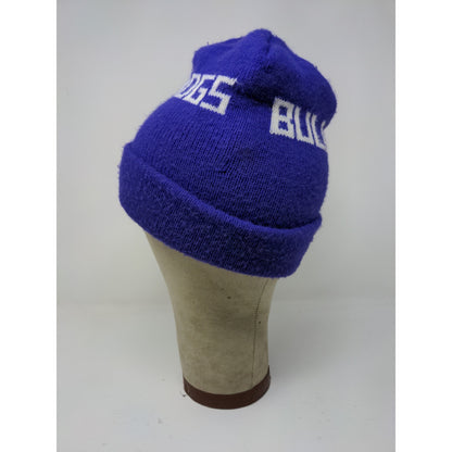 Bulldogs Knit Ski Cap Beanie Hat Purple Toboggan Cap Spell Out