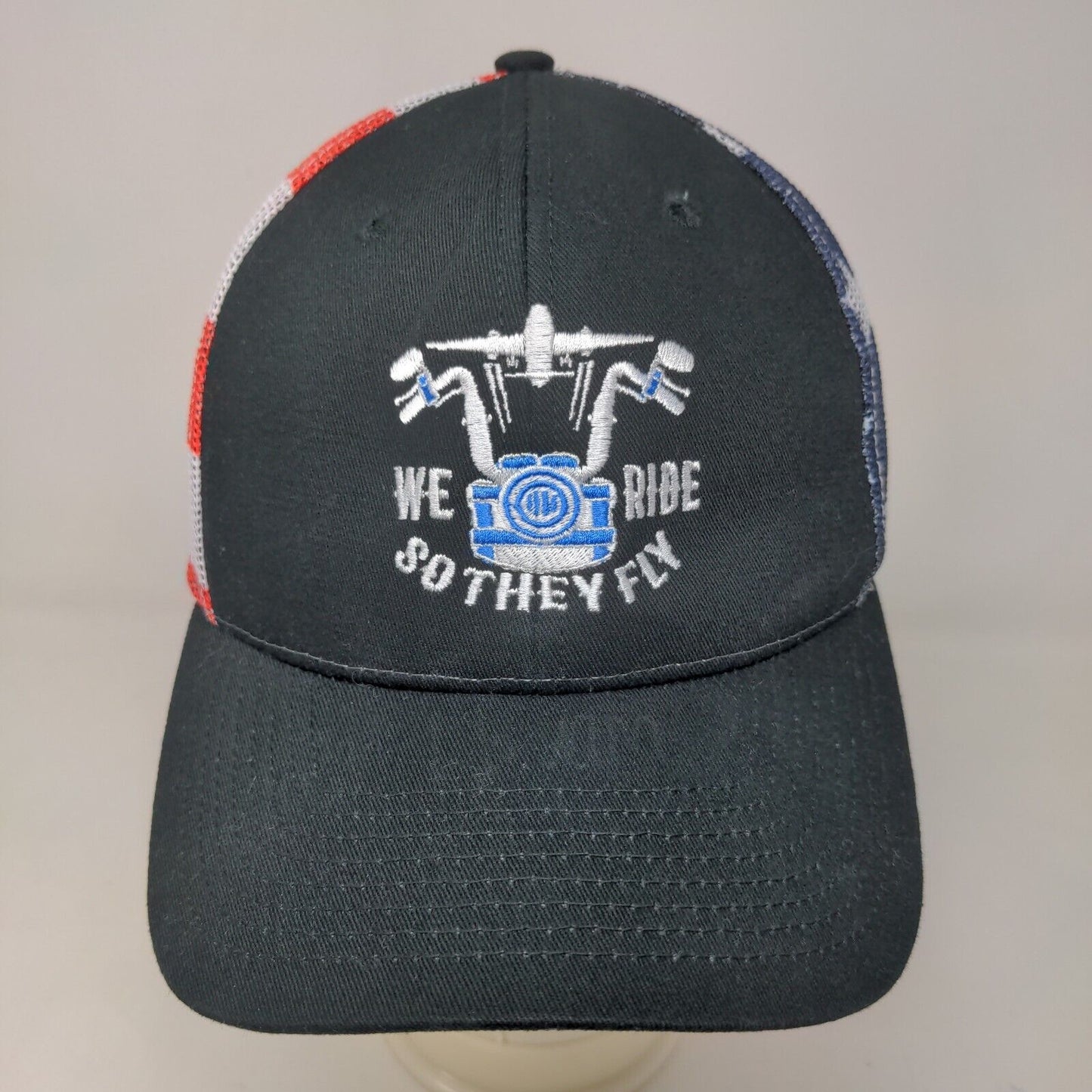 Unbranded Men's Snapback Mesh Back Hat Patriotic We Ride So They Fly Patriotic