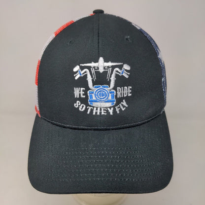 Unbranded Men's Snapback Mesh Back Hat Patriotic We Ride So They Fly Patriotic