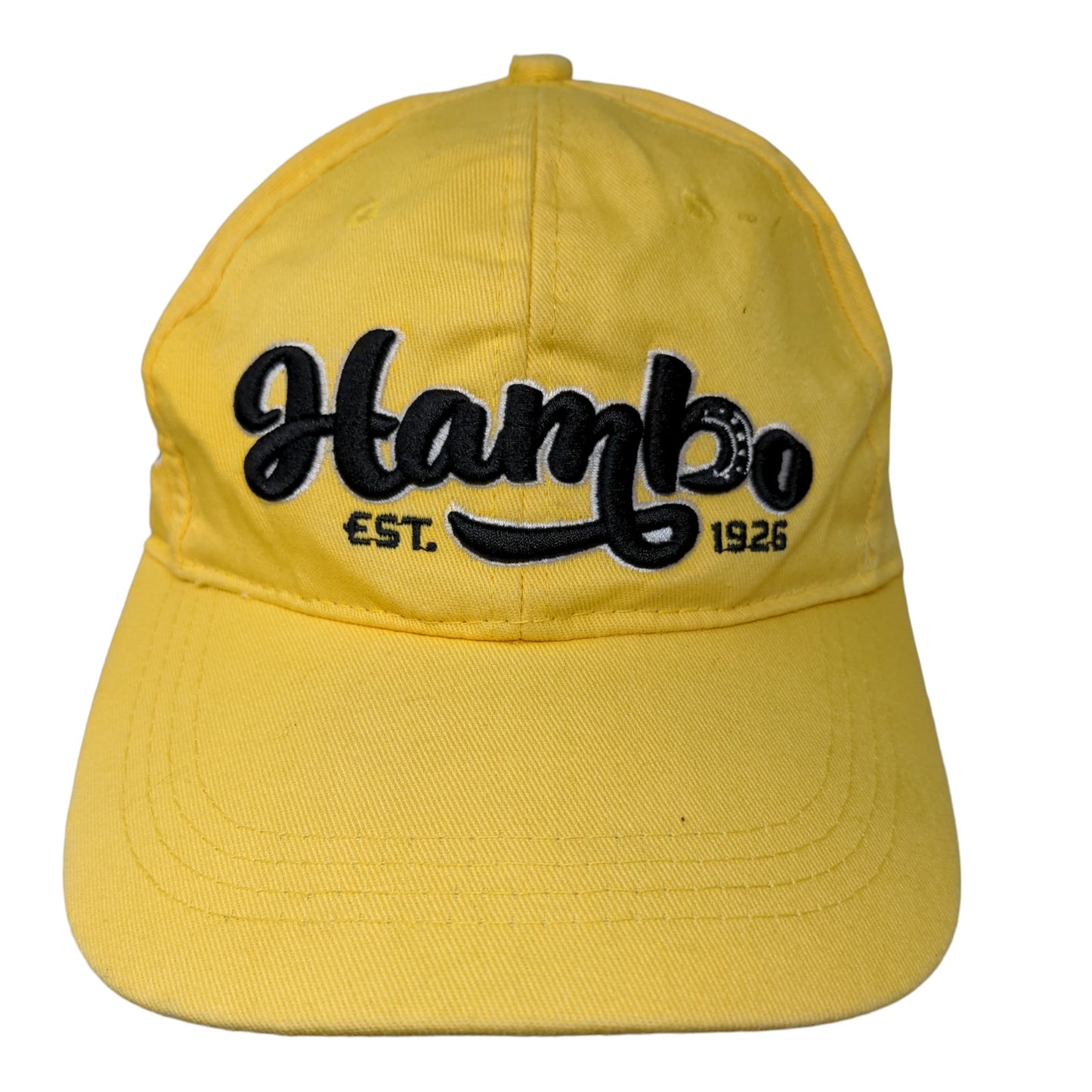 Finn Tack Men's Strapback Hat Yellow Adjustable Embroidered HAMBO Logo