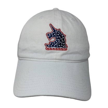 Adidas Men's Slideback Hat White Size OSFM Embroidered Patriotic Unicorn Logo