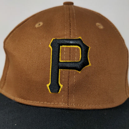 Pittsburgh Pirates Strapback Hat Brown Adjustable Embroidered Logo Kennywood