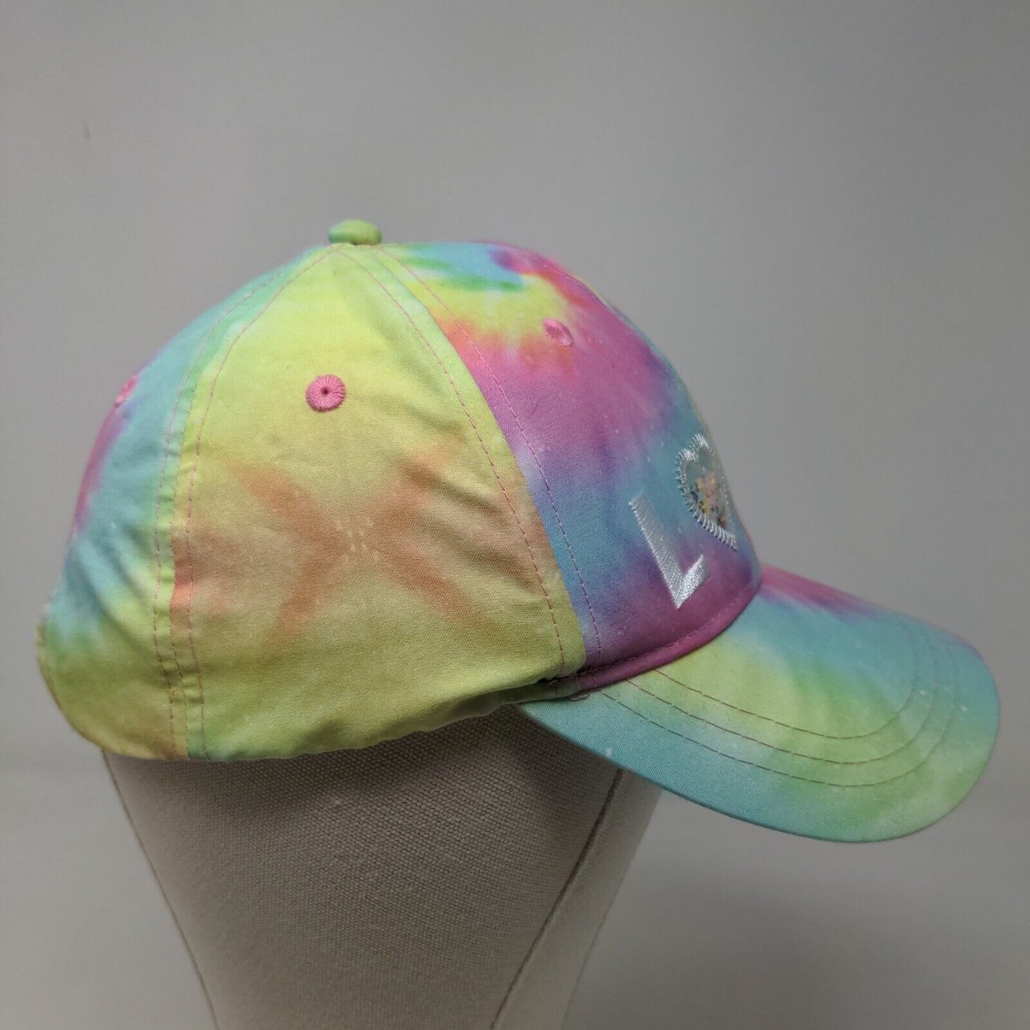 Wonder Nation Girls Strapback Hat Tie Dye Multicolor Size OS Embroidered Love