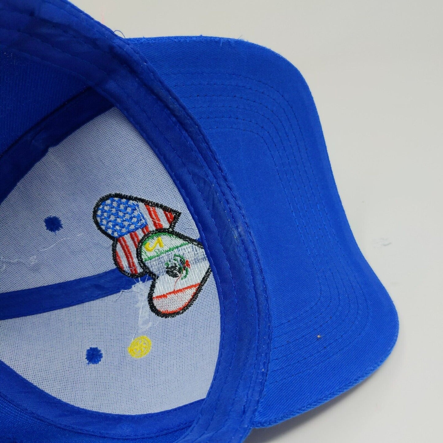International Rotary Club OS Caps USA Mexico Flag Blue Hat Cap Adjustable