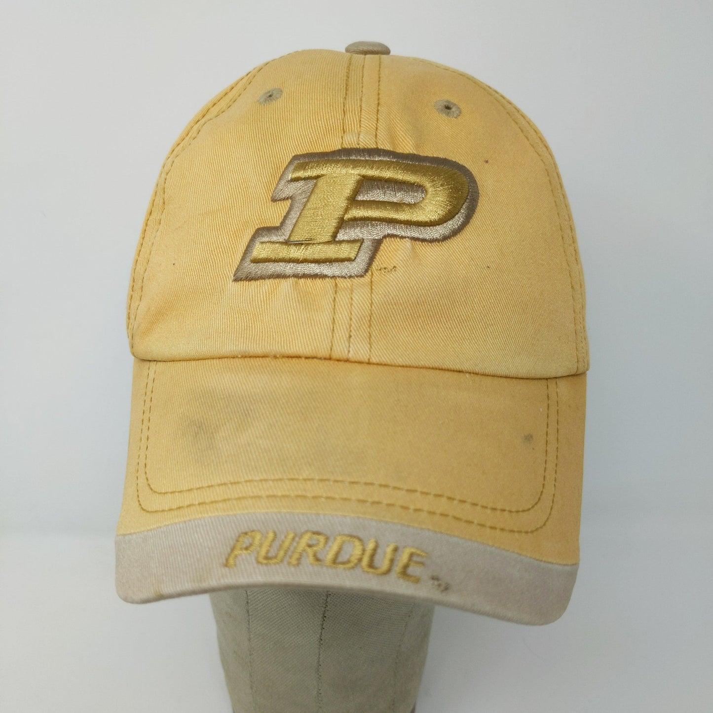 Captivating Headgear Purdue Boilermakers Embroidered Slideback Hat Tan