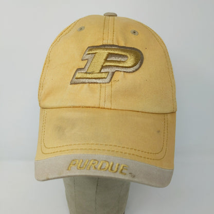Captivating Headgear Purdue Boilermakers Embroidered Slideback Hat Tan