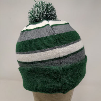 Holloway Men's Beanie Cap Hat Green Gray Striped OSFM Embroidered Z Logo