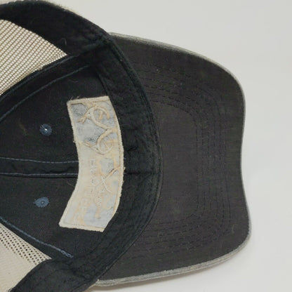 Realtree Xtra Men's Snapback Mesh Back Hat Gray Distressed Embroidered Logo