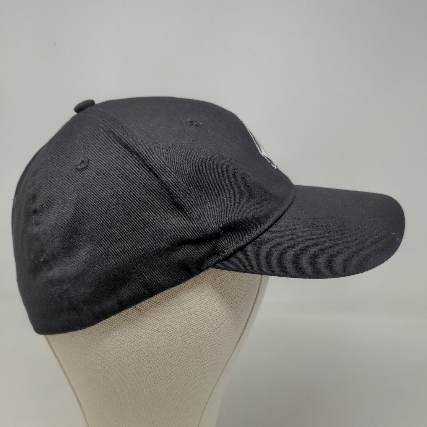 Volcom Men's Fitted Hat Black Size L/XL Embroidered Logo Cotton Blend