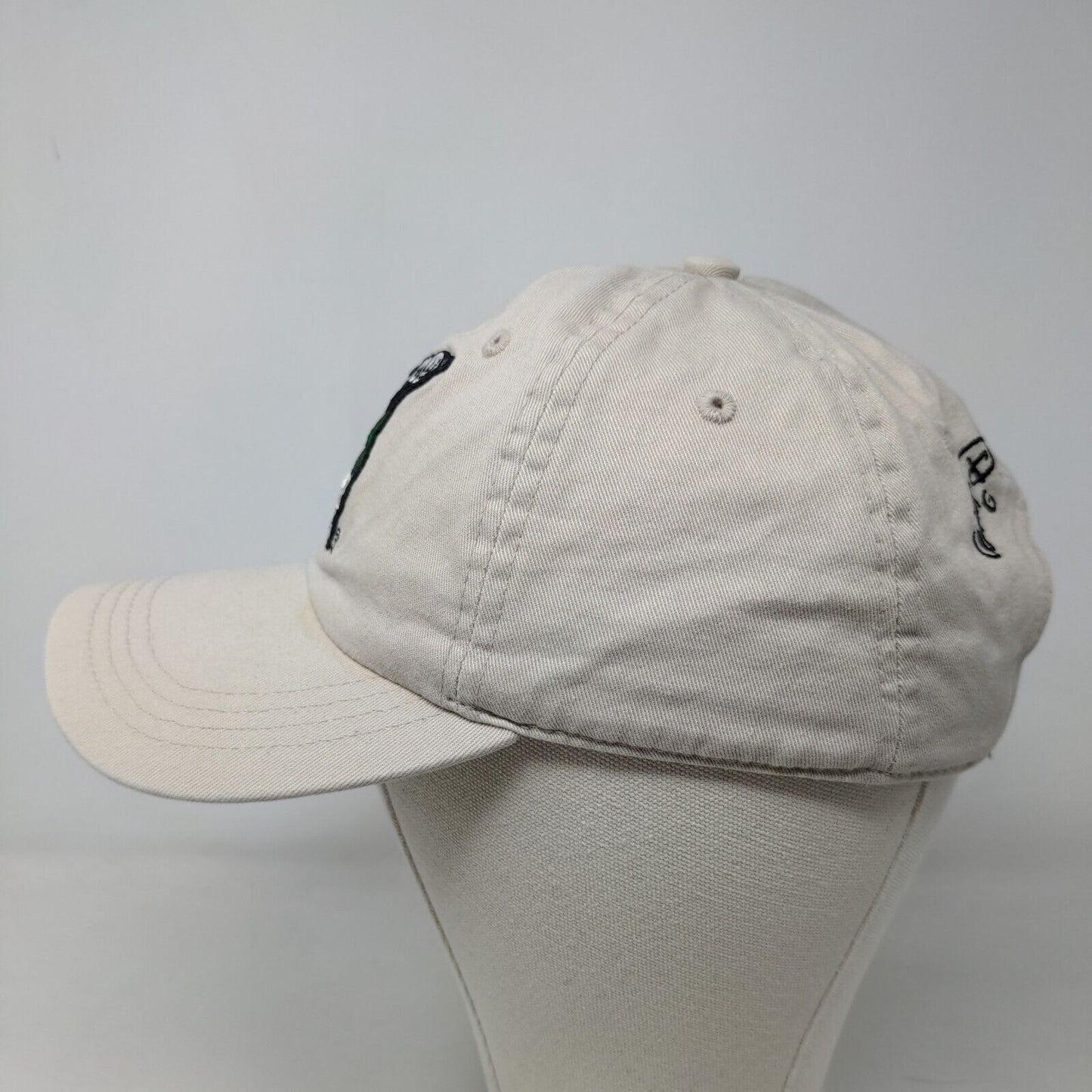 Walt Disney World Golf Men's Slideback Hat Tan Embroidered Mickey Mouse Logo