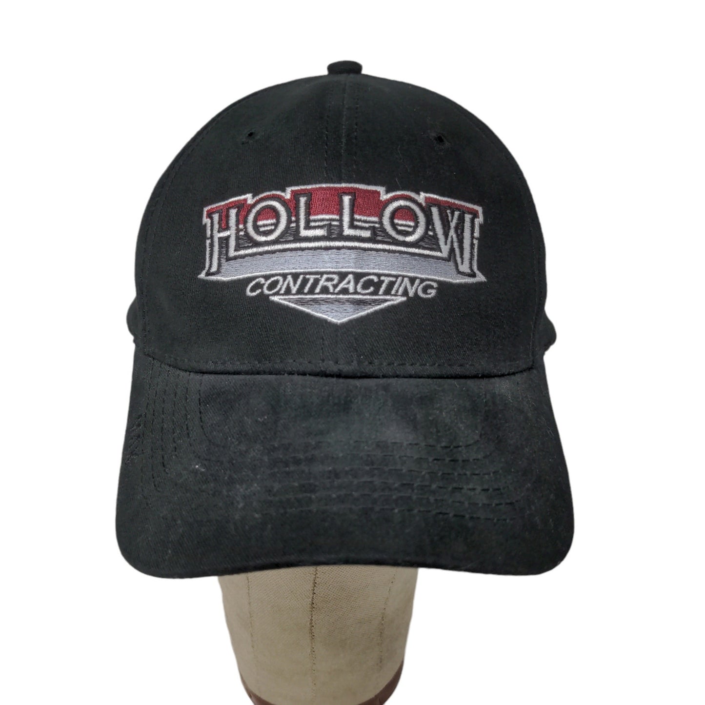 Hollow Contracting The Max Hat Strapback Cap OSFA Black Embroidered Logo