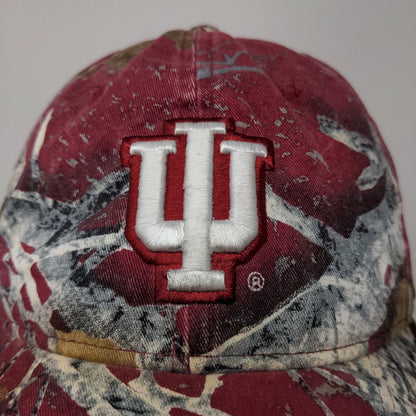 NCAA Men's Slideback Hat IU Indiana University Hoosiers Red Camo Embroidered