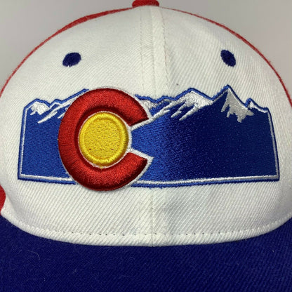 Colorado Mountains C Burnies Hat Red White & Blue Snapback Adjustable