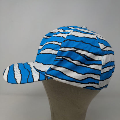 Unbranded Men's Snapback Hat Blue White OSFA Stripes Waves 100% Cotton