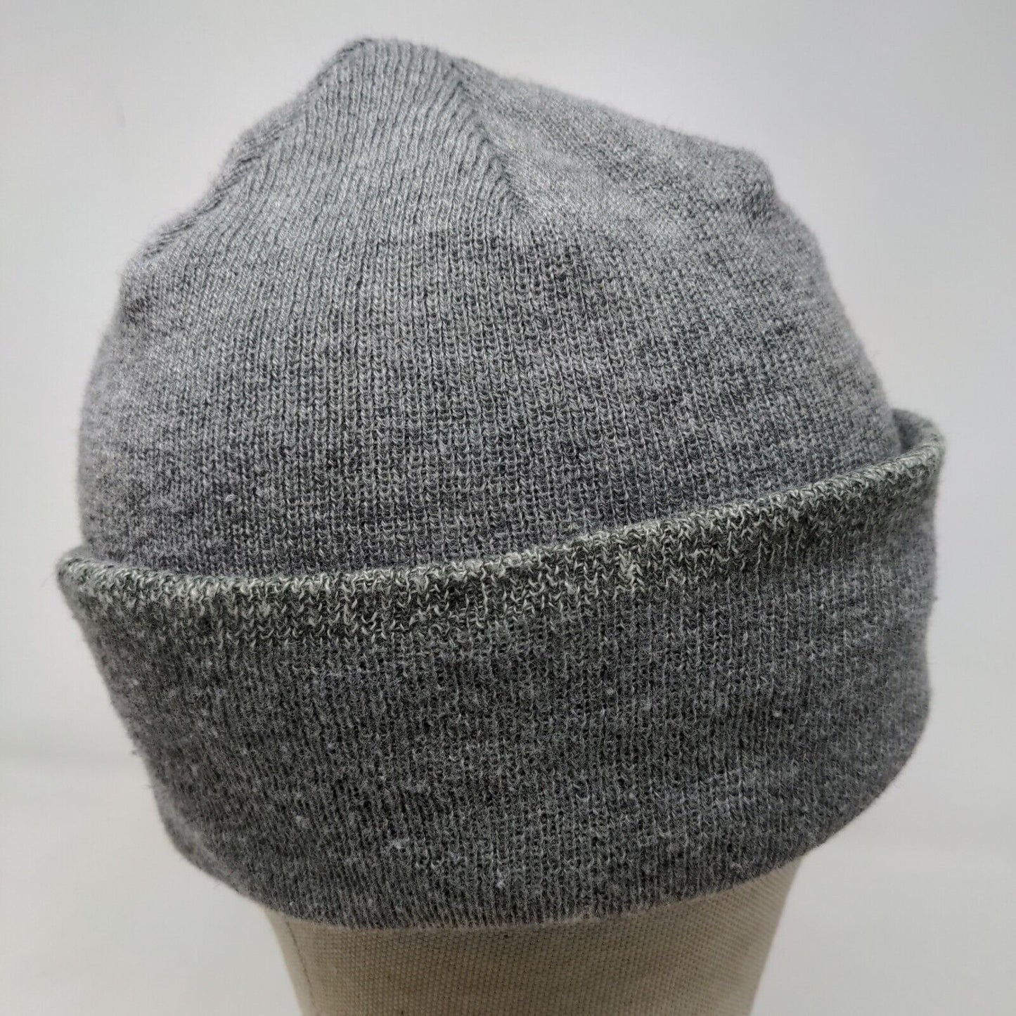 Kenneth Cole Reaction Men's Beanie Hat Gray One Size Patch Logo