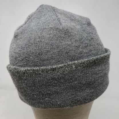 Kenneth Cole Reaction Men's Beanie Hat Gray One Size Patch Logo