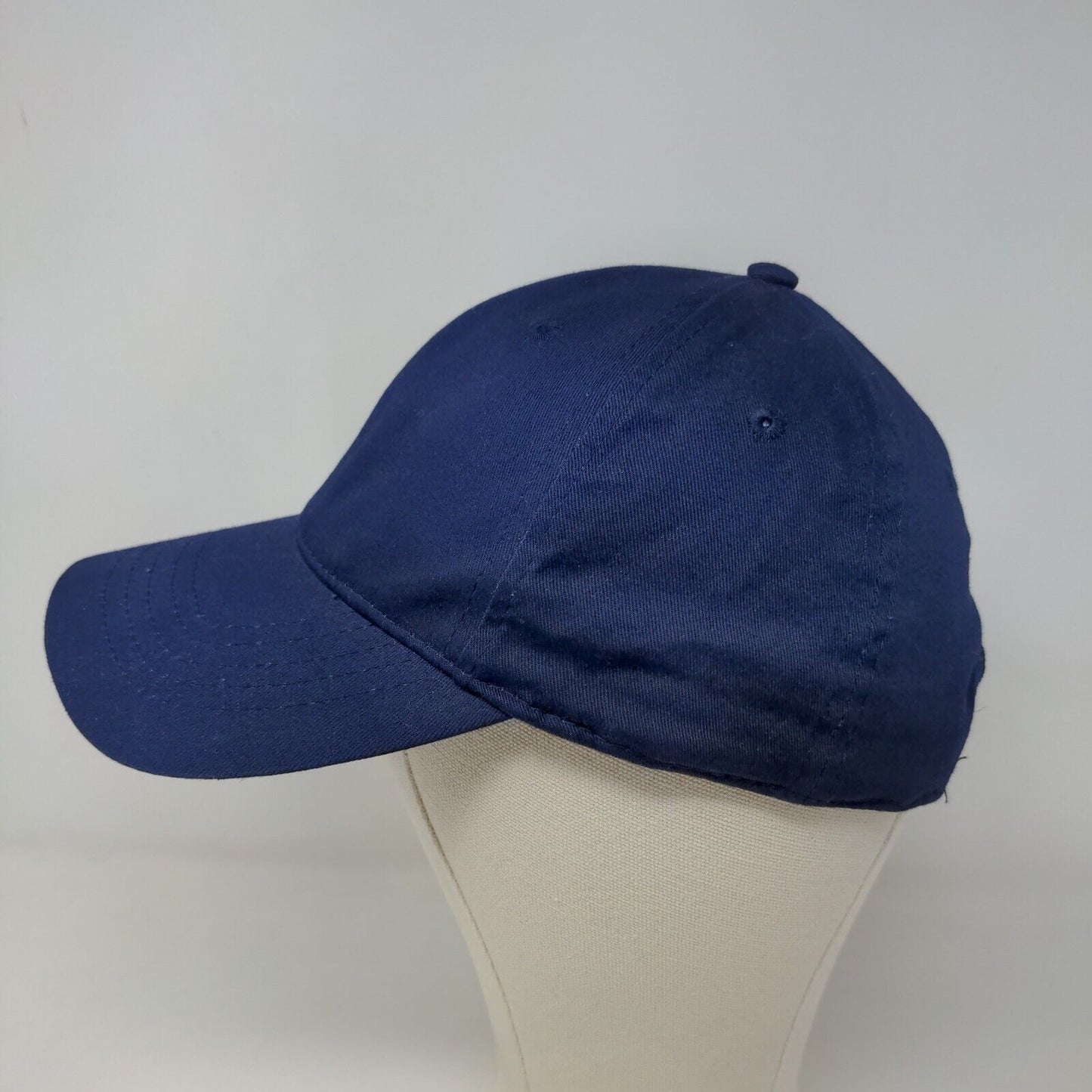 Unbranded Men's Strapback Hat Blue Sapphire Size OSFM Blank Logo