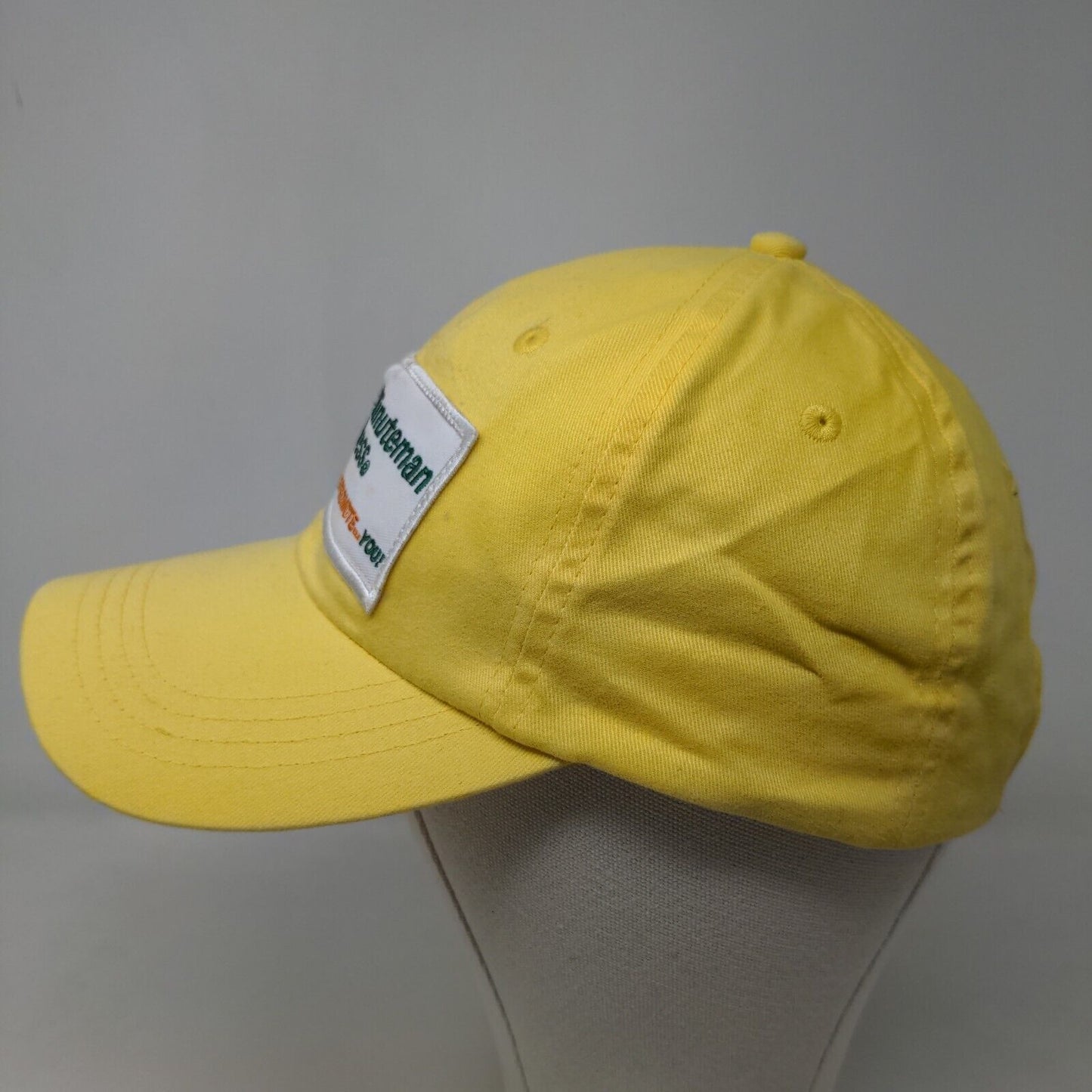 Unbranded Men's Strapback Hat Yellow Adjustable Embroidered Minuteman Press Logo