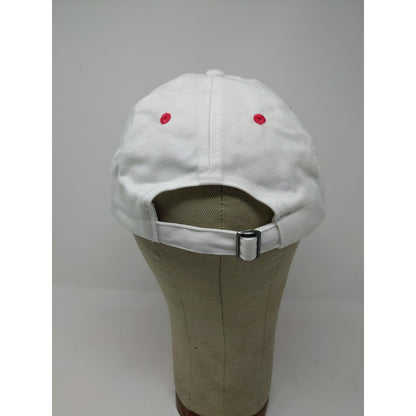 Niagra Falls State Park Slideback Hat White & Pink Embroidered Spell Out