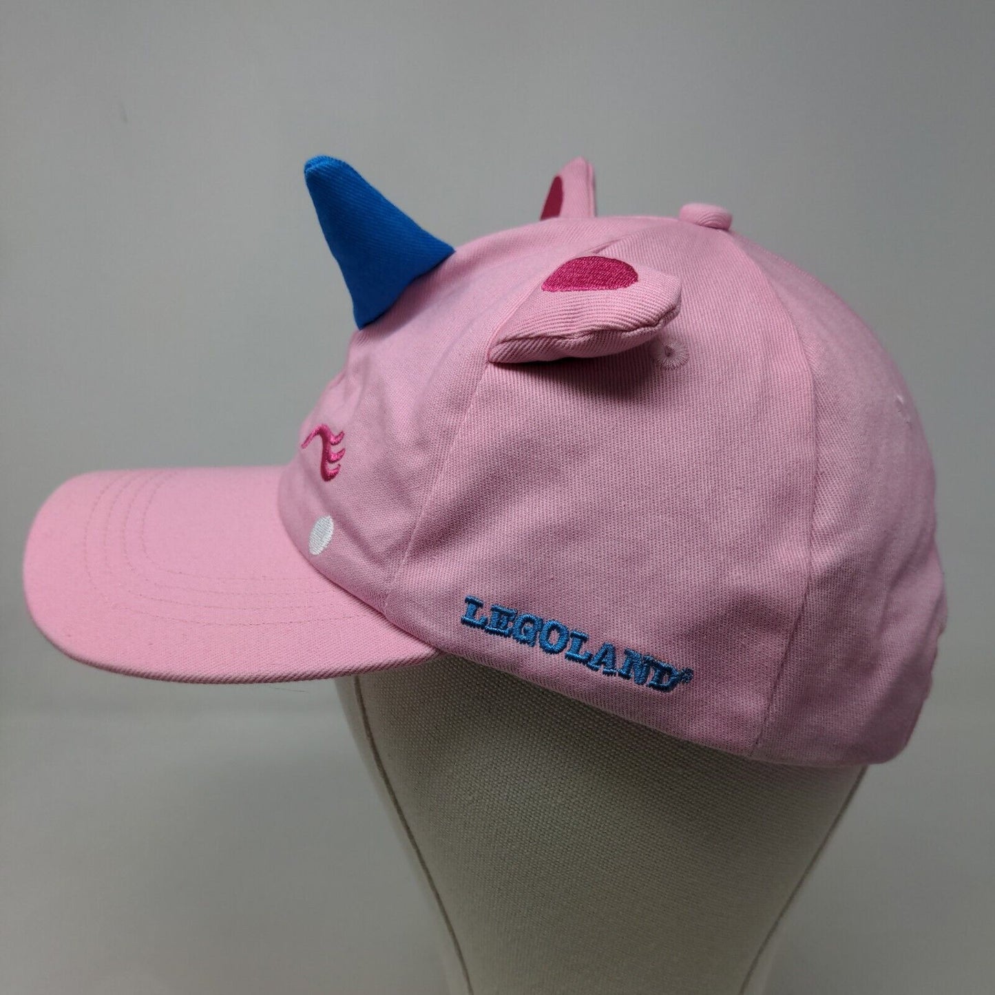 Legoland Women's Slideback Hat Pink Adjustable Embroidered Face Unicorn