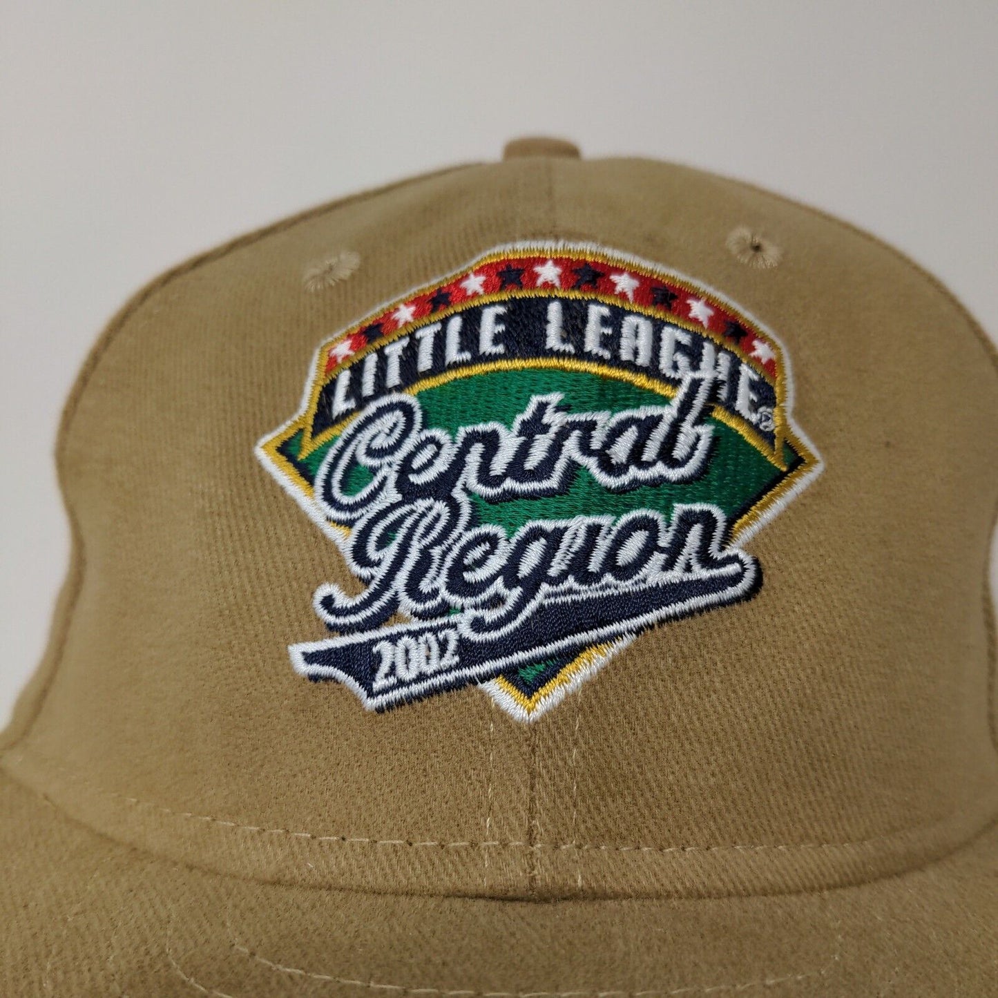 New Era Brown 2002 Little League Central Regional Baseball Hat Cap SZ M / L USA