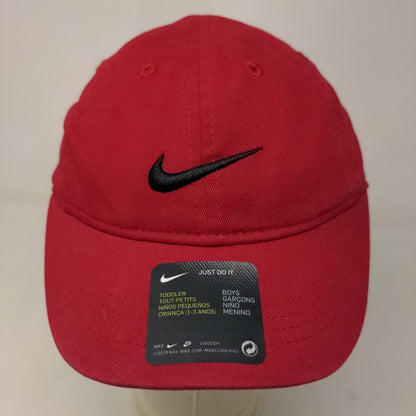 Nike Boys Toddler Strapback Hat Red Adjustable Embroidered Swoosh Logo W/Tags