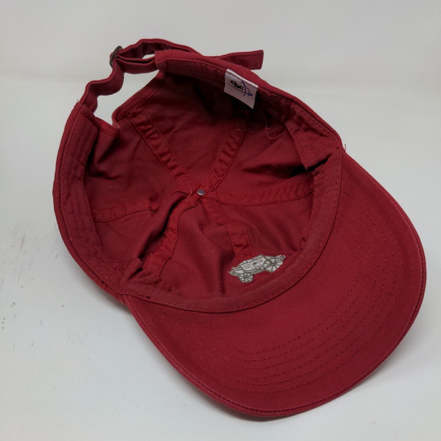 Wells Fargo Mens Slideback Hat Red Adjustable Embroidered Stagecoach Logo