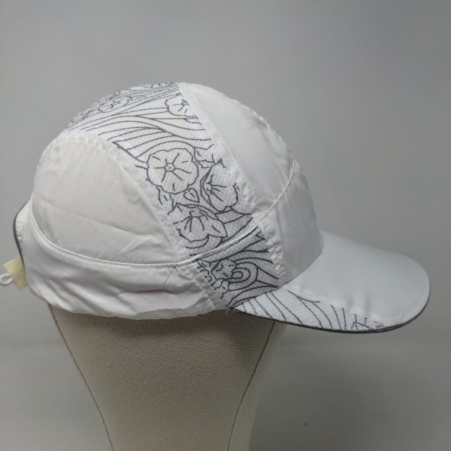 L.L. Bean Womens Strapback Hat White OSFA Floral Pattern 100% Polyester