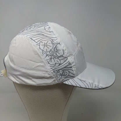 L.L. Bean Womens Strapback Hat White OSFA Floral Pattern 100% Polyester