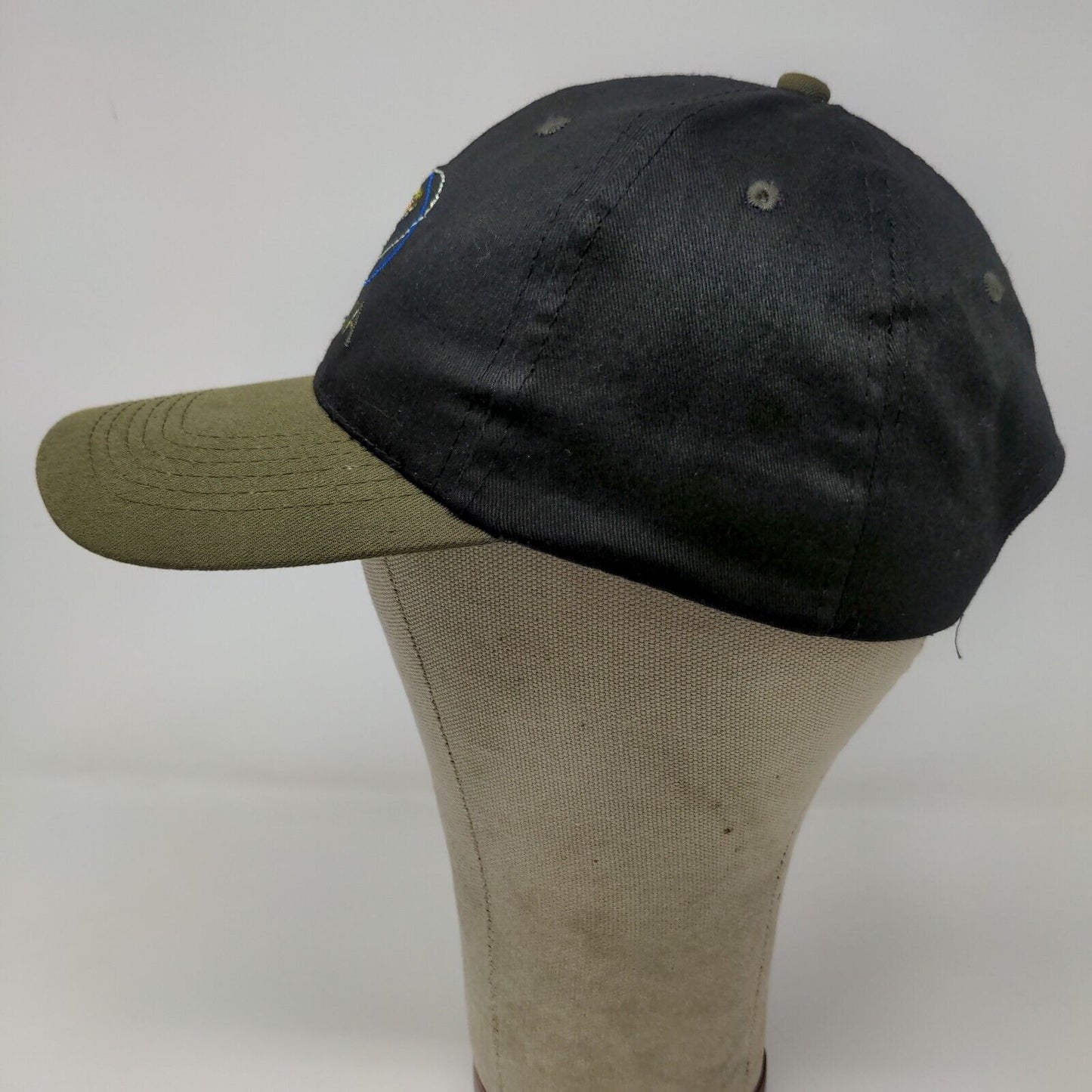 Tongass Men's Snapback Hat Black Green Alaska Embroidered Fish Logo