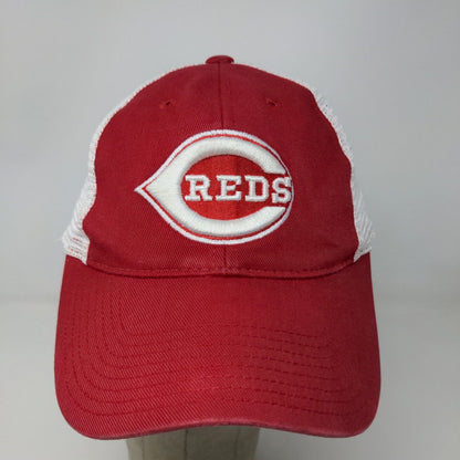 Cooperstown Collection Mens MLB Cincinnati Reds Snapback Meshback Hat Red White