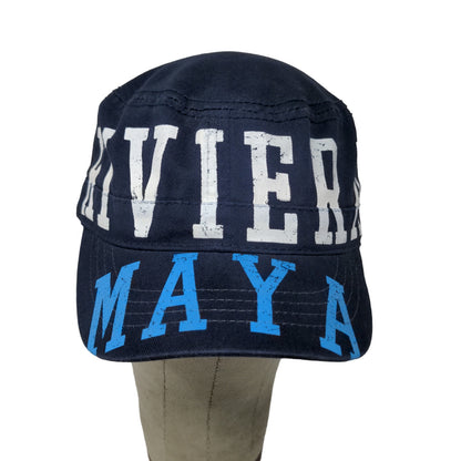 Riviera Maya Strapback Blue Adjustable Graphic Spell Out Logo