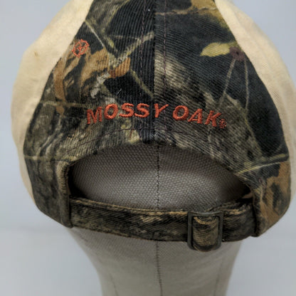 Mossy Oak Cross Country Cap Trucker Hat 2706 White & Camo Adjustable Logo