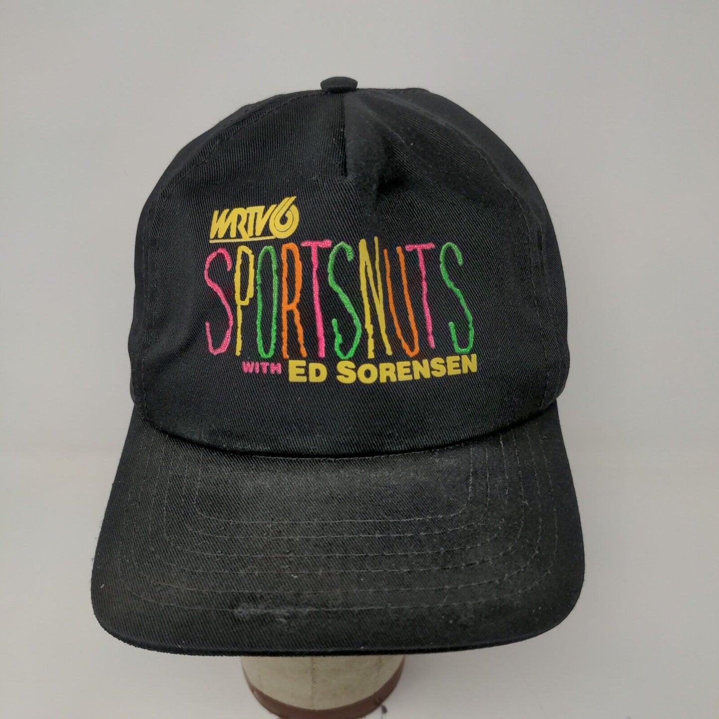WRTV6 Mens Vintage Sportsnuts With Ed Sorensen Hat Black Adjustable Snapback