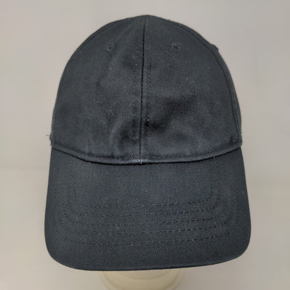 Unbranded Men's Strapback Hat Black Adjustable Blank 100% Cotton