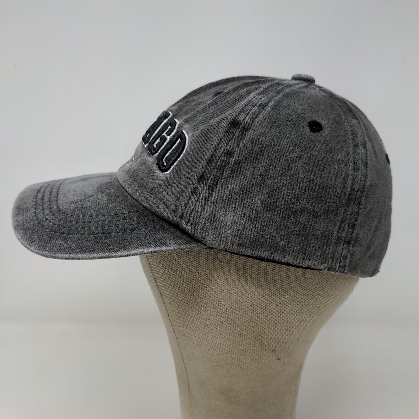 Chicago Men's Slideback Hat Gray Adjustable Embroidered Logo