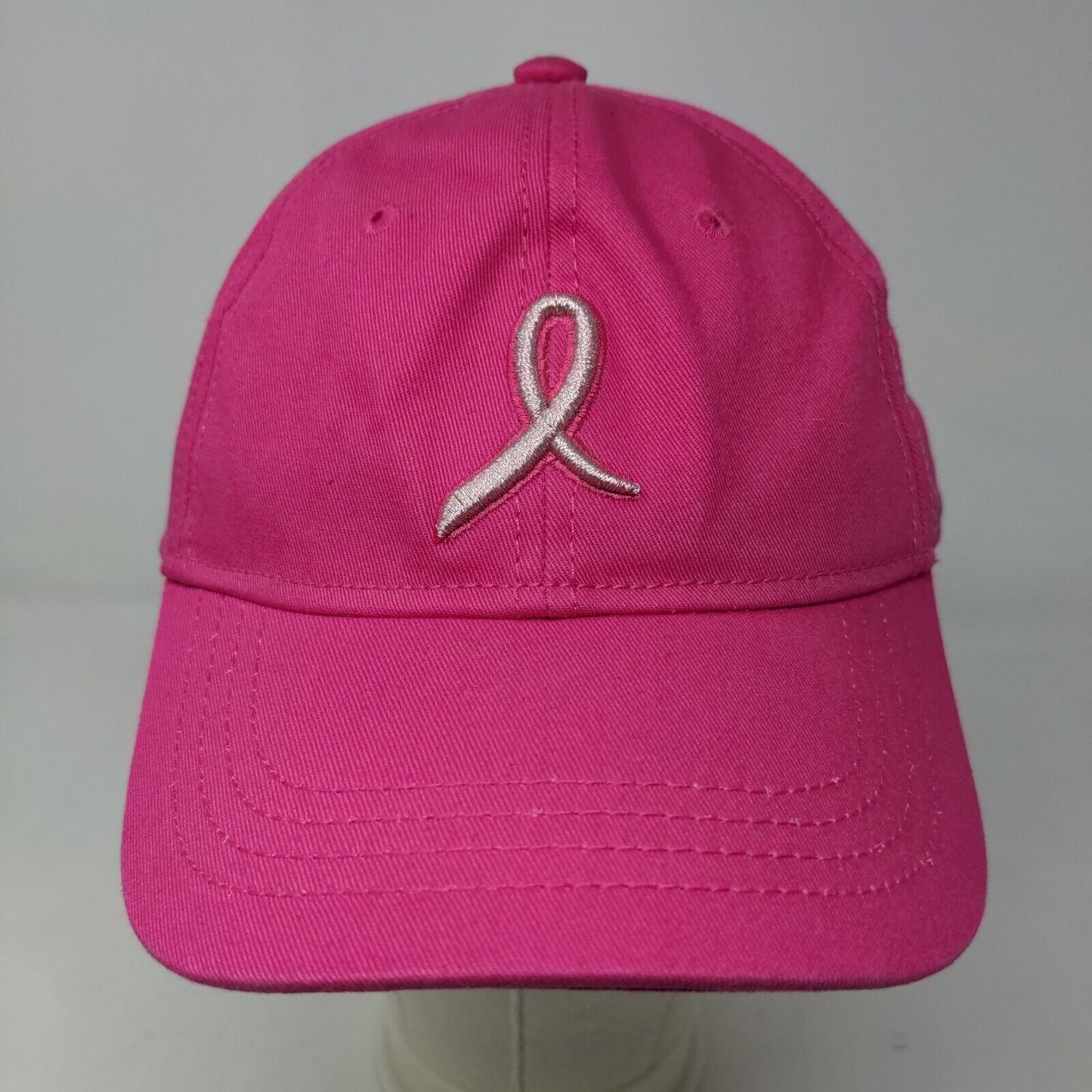 Pink Stuff Women's Strapback Hat Pink Adjustable Embroidered Logo 100% Cotton