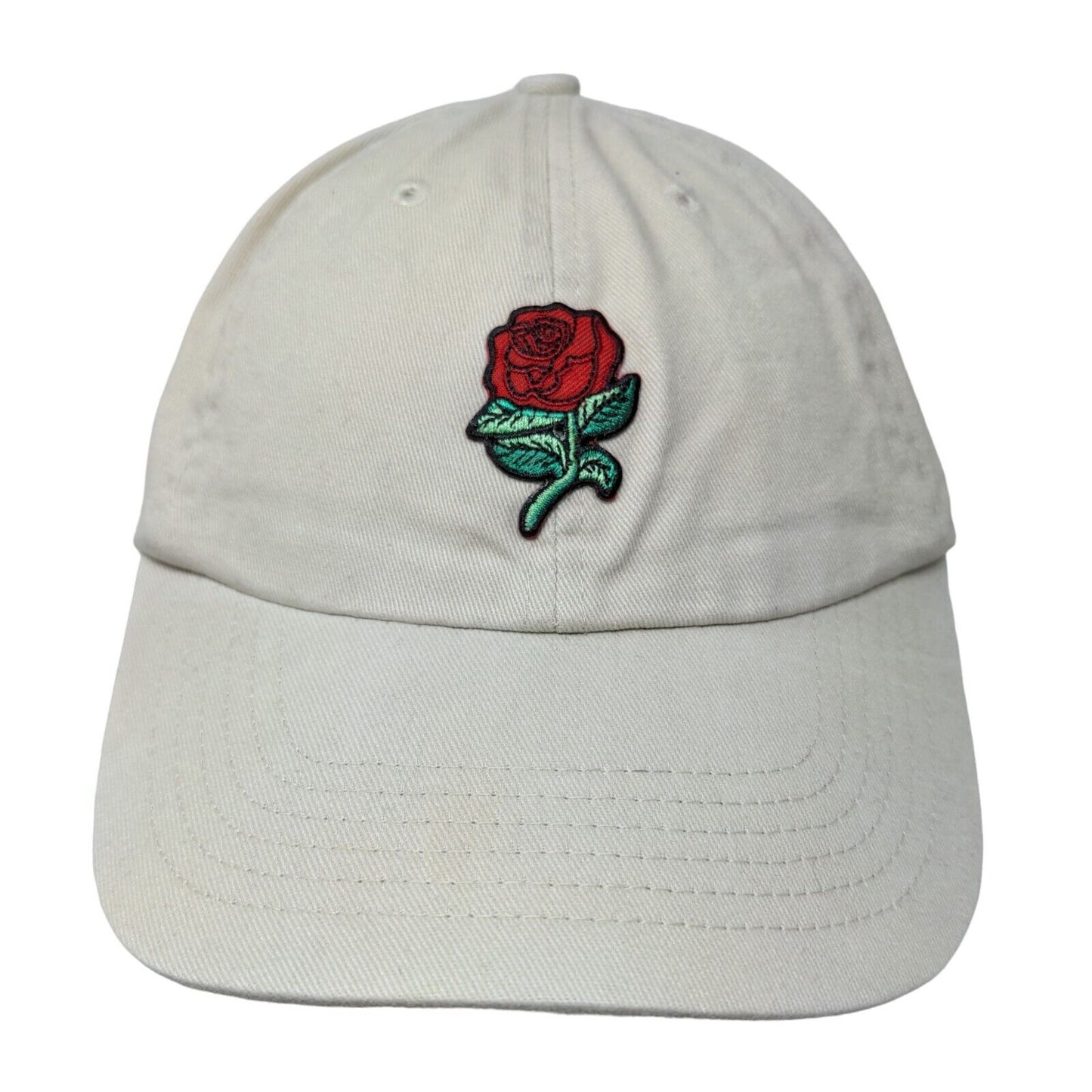 Head Shot Men's Slideback Hat Tan Size OSFM Embroidered Rose Logo