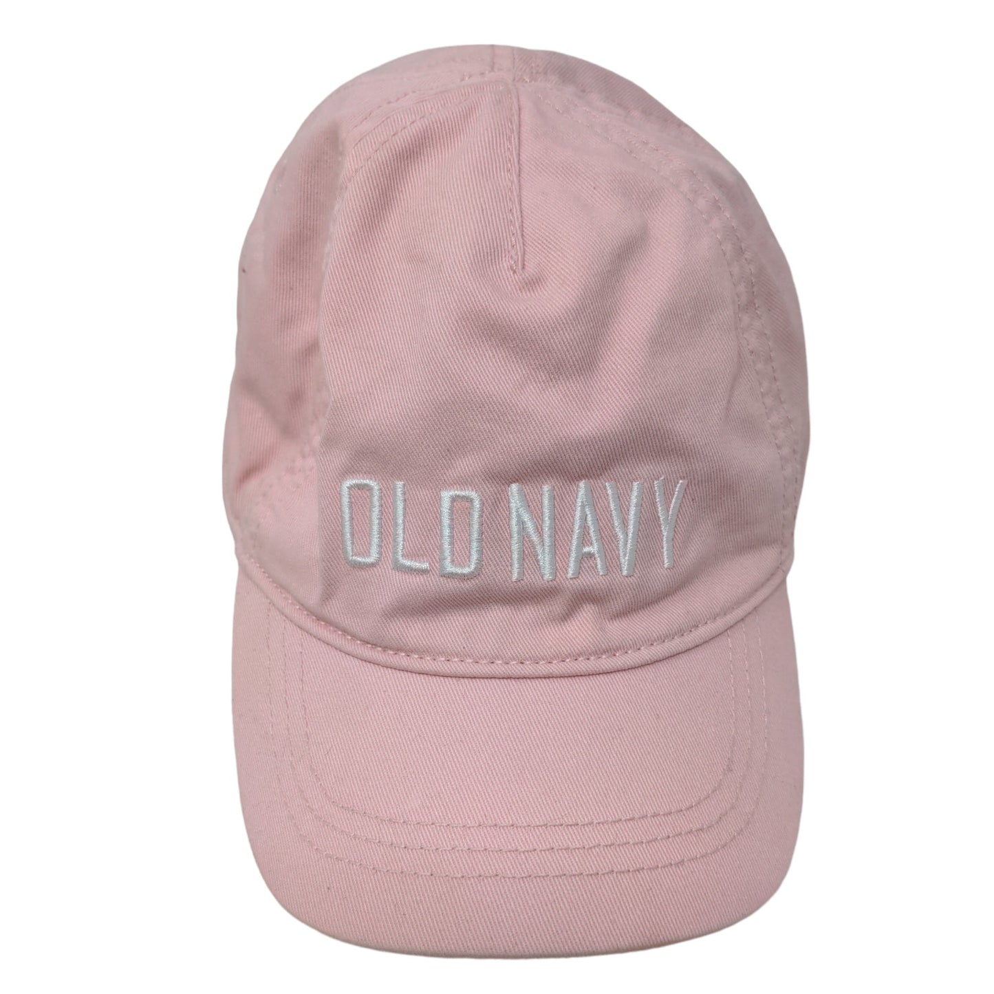 Old Navy Girl's Stretchy Hat Pink Size M Embroidered Logo 100% Cotton