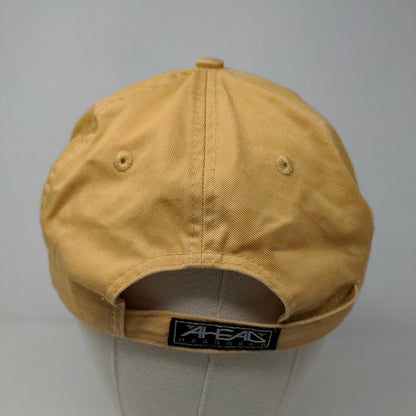 Ahead Men's Strapback Hat Yellow Adjustable Embroidered Logo Classic Cut