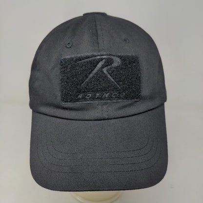 Rothco Men's Strapback Hat Black Size OSFA Big Hook & Loop Logo