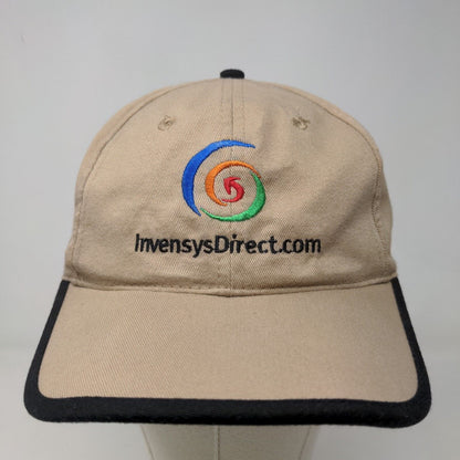 ZKAPZ Men's Slideback Hat Tan OSFA Invensys Direct Embroidered Logo