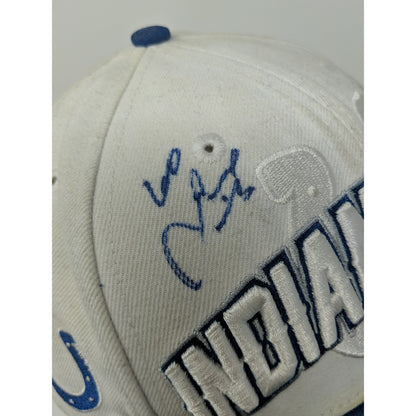 Mens New Era 59Fifty NFL Indianapolis Colts Hat Size 7 3/8 Autographed 5 Players