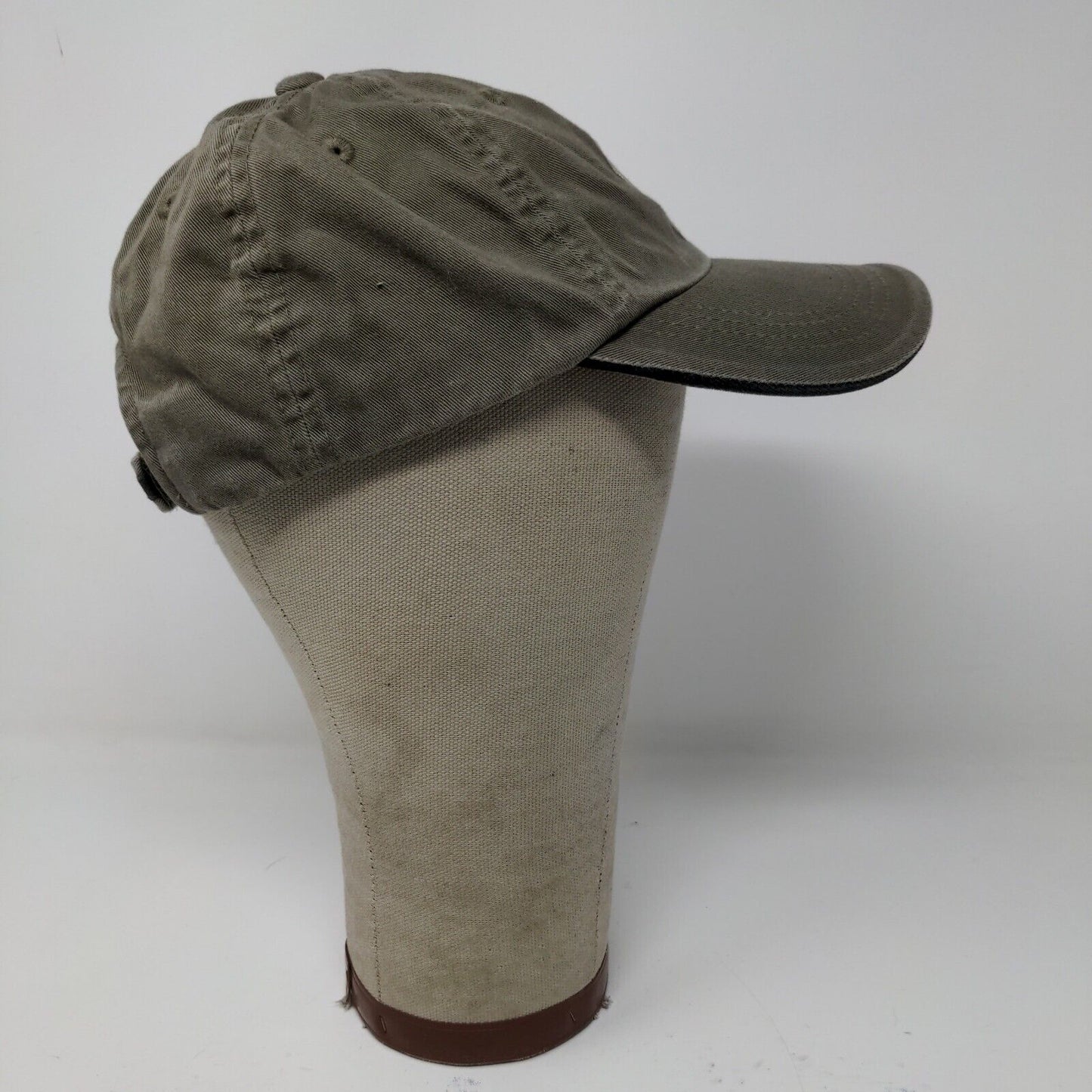 Imagistic Mens Strapback Hat Beige Adjustable Port Authority Embroidered Logo