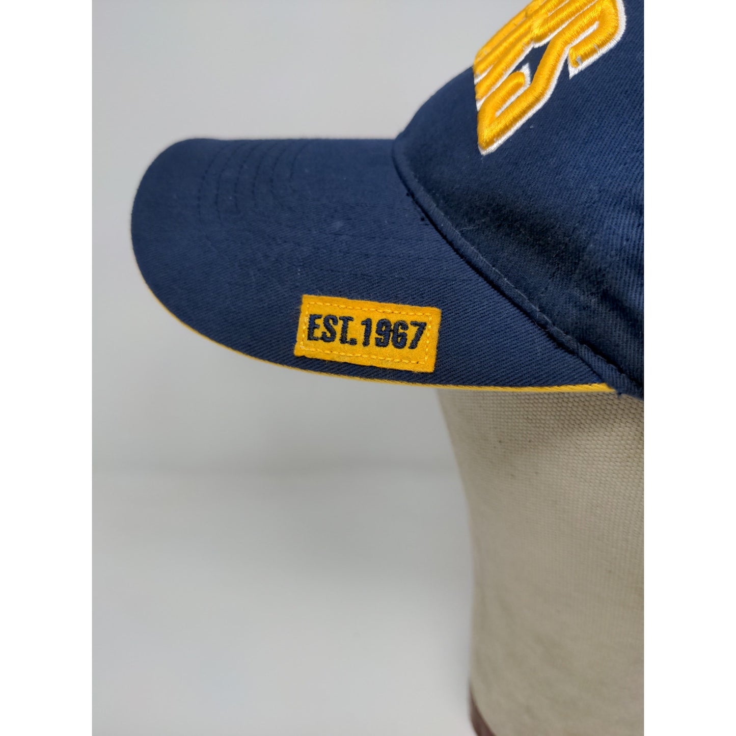 NBA Brand Indiana Pacers Slideback Hat Embroidered Logo Blue Yellow OSFM