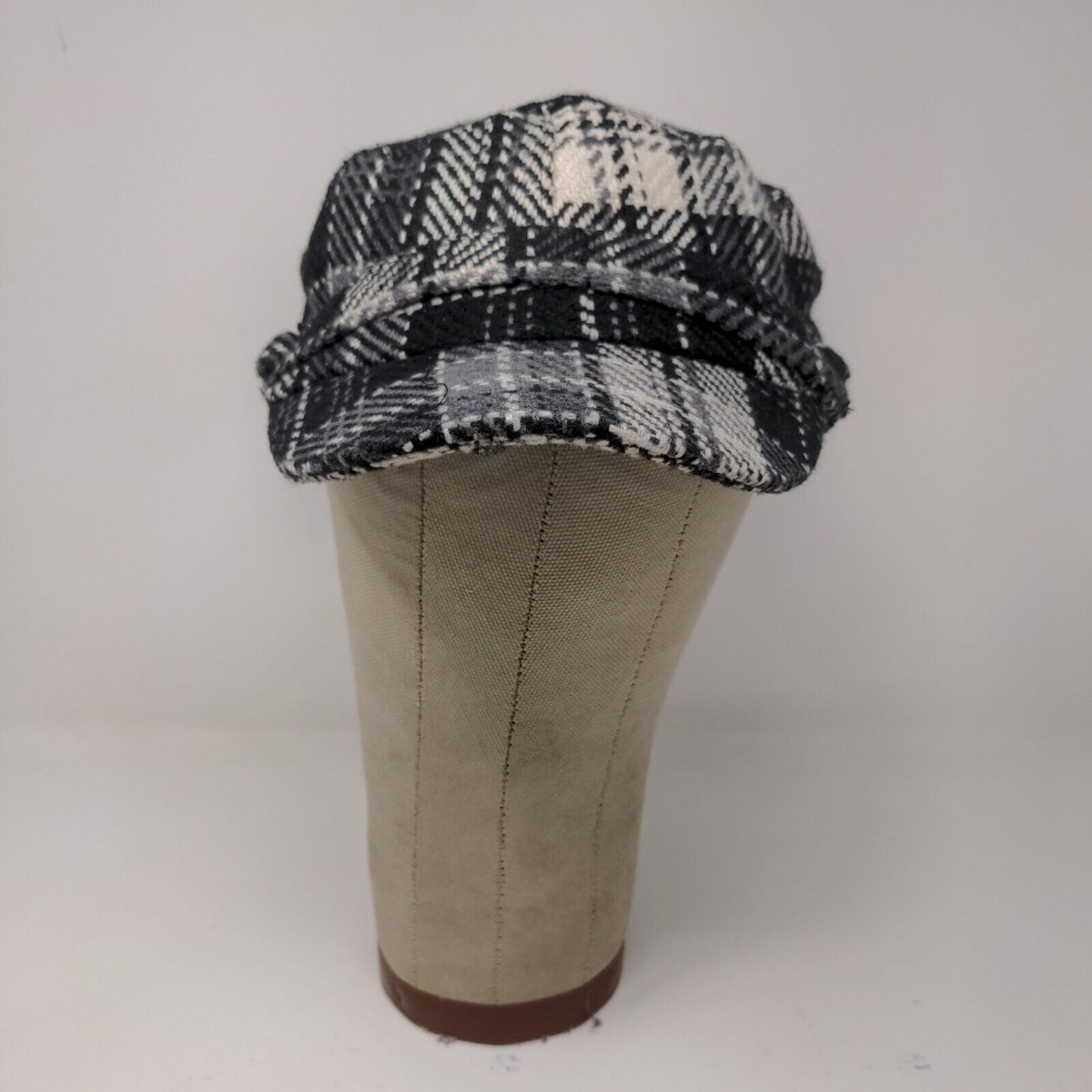 Route 66 Womens Plaid Cadet Hat Logo One Size Fits Most 100% Wool