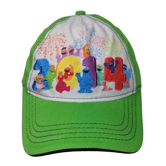 Sesame Place Boy's Strapback Hat Green Seaword 2014 Cotton Poly Blend