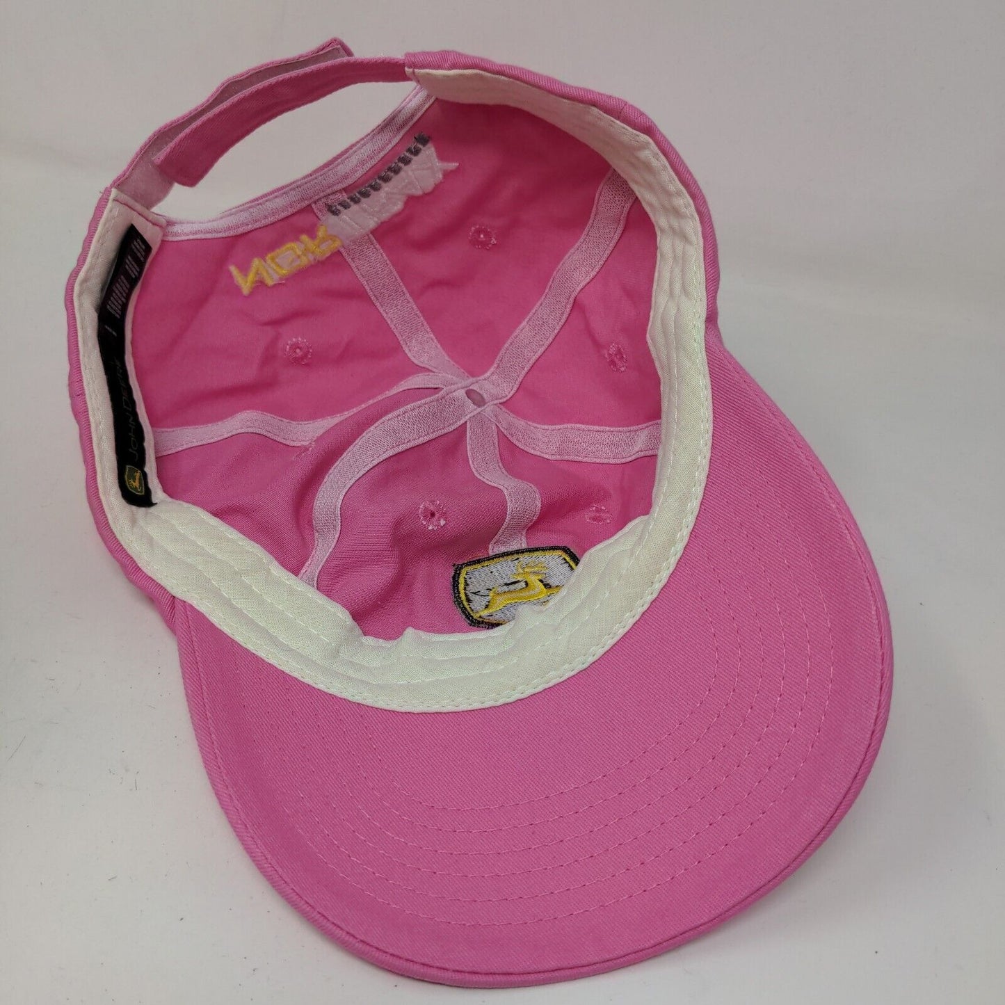 John Deere Women's Strapback Hat Pink Size OSFA Embroidered NorTrax Logo